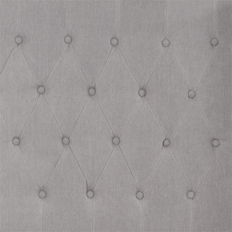 Flash Furniture Riverdale Upholstered Full Platform Bed in Light Gray