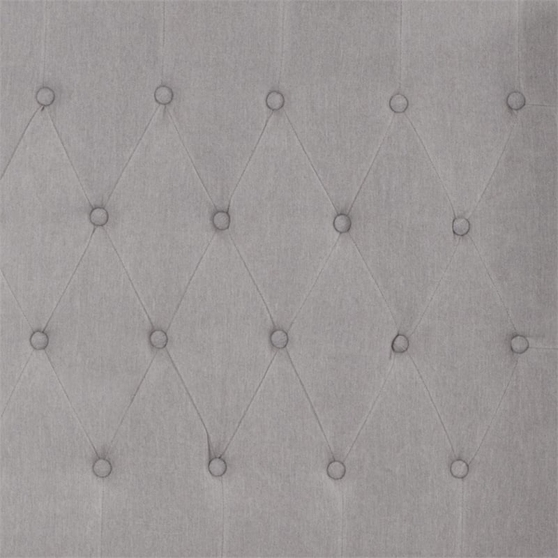 Flash Furniture Riverdale Upholstered Full Platform Bed in Light Gray