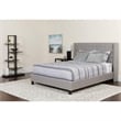 Flash Furniture Riverdale Upholstered Full Platform Bed in Light Gray