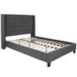 Flash Furniture Riverdale Upholstered Full Platform Bed in Dark Gray