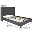 Flash Furniture Riverdale Upholstered Full Platform Bed in Dark Gray
