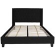Flash Furniture Riverdale Upholstered Queen Platform Bed in Black