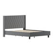 Flash Furniture Riverdale Upholstered Queen Platform Bed in Dark Gray