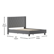 Flash Furniture Riverdale Upholstered Queen Platform Bed in Dark Gray
