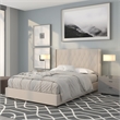 Flash Furniture Riverdale Upholstered Twin Platform Bed in Dark Gray
