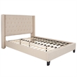 Flash Furniture Riverdale Upholstered Twin Platform Bed in Dark Gray