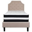 Flash Furniture King Platform Panel Bed and Mattress in Black