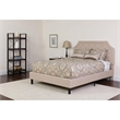 Flash Furniture Queen Platform Panel Bed and Mattress in Black