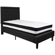 Flash Furniture Twin Platform Panel Bed and Mattress in Black