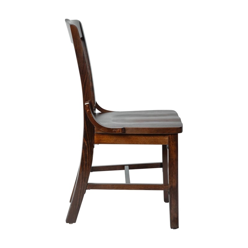 Flash Furniture Hercules Dining Side Chair in Walnut