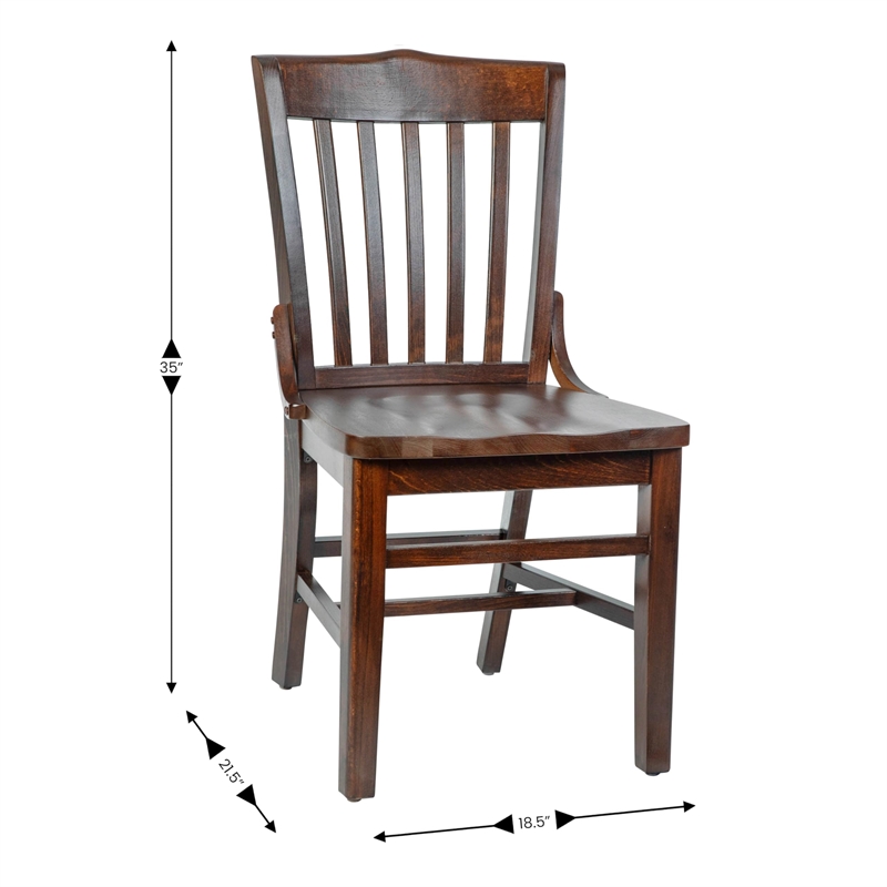 Flash Furniture Hercules Dining Side Chair in Walnut