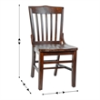 Flash Furniture Hercules Dining Side Chair in Walnut