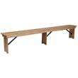 Flash Furniture Hercules Folding Wood Dining Bench in Antique Rustic Brown