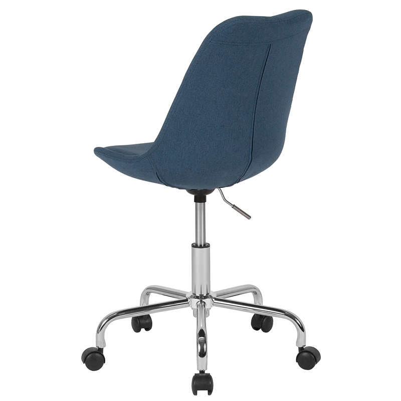 Flash Furniture Mid Back Swivel Office Chair in Blue