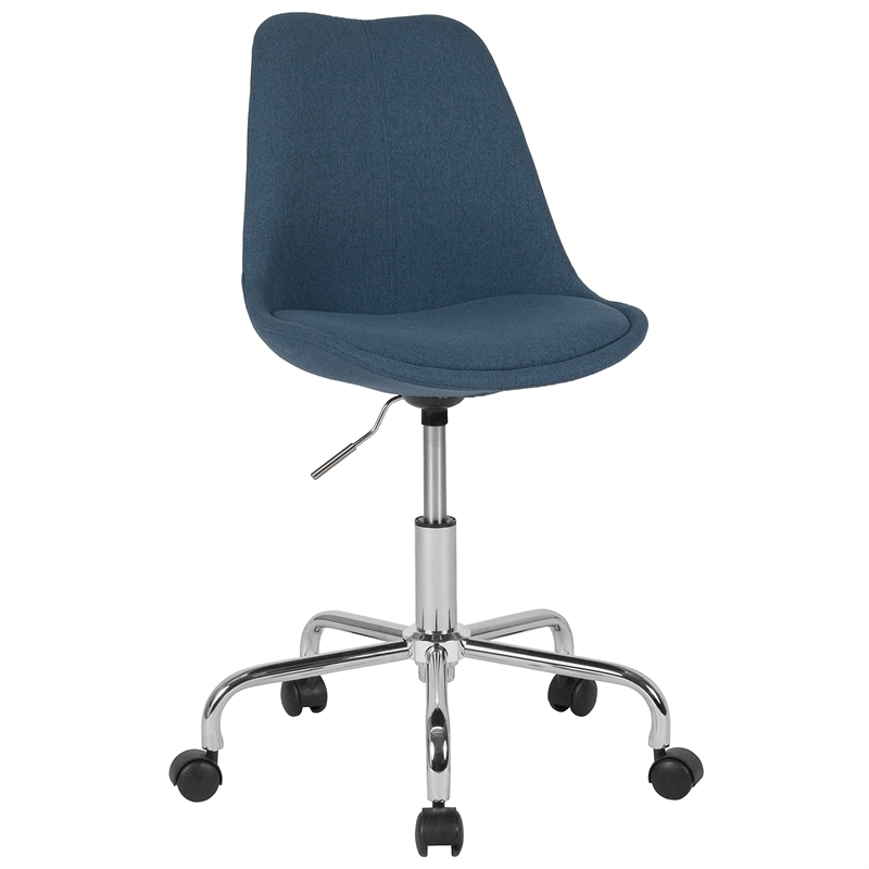 Flash Furniture Mid Back Swivel Office Chair in Blue