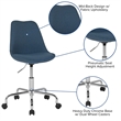 Flash Furniture Mid Back Swivel Office Chair in Blue