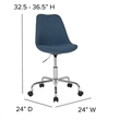 Flash Furniture Mid Back Swivel Office Chair in Blue
