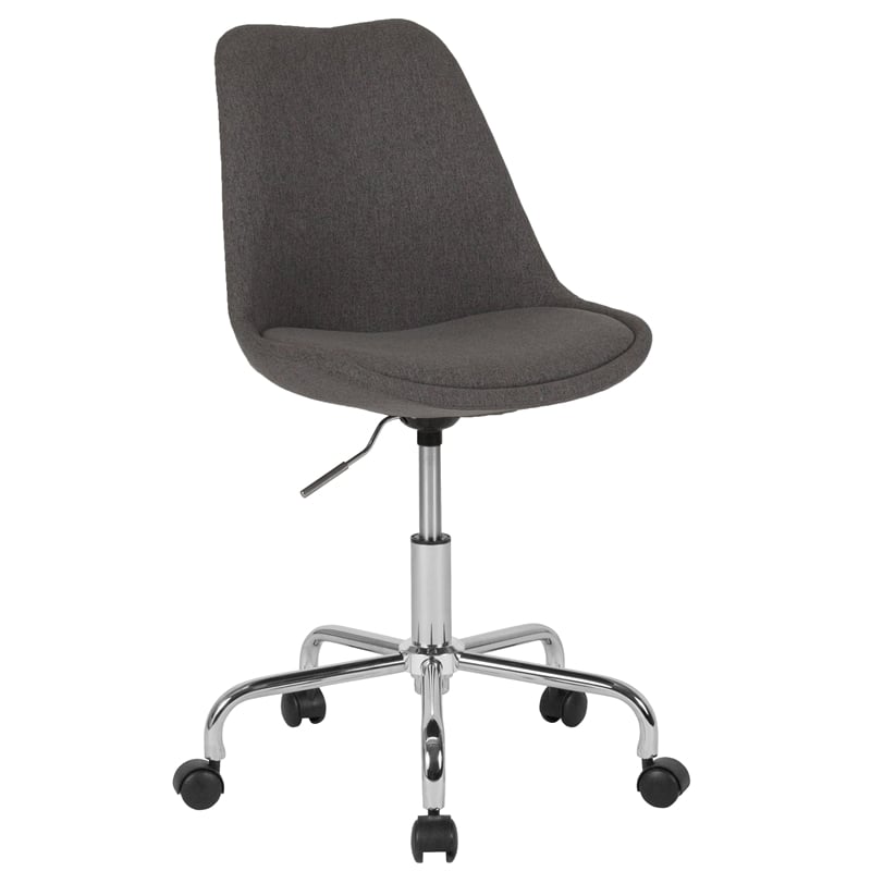 Flash Furniture Mid Back Swivel Office Chair in Dark Gray