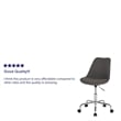 Flash Furniture Mid Back Swivel Office Chair in Dark Gray