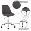 Flash Furniture Mid Back Swivel Office Chair in Dark Gray