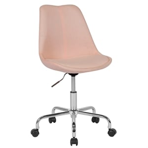 Flash Furniture Mid Back Swivel Office Chair in Pink