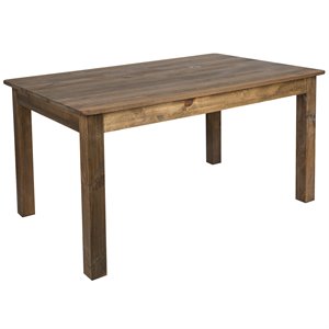 Flash Furniture 60&quot x 38&quot Farm Dining Table in Antique Rustic