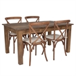 Flash Furniture 5 Piece Dining Set in Antique Rustic