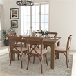 Flash Furniture 7 Piece Dining Set in Antique Rustic