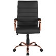 Flash Furniture High Back Leather Swivel Office Chair in Black