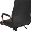 Flash Furniture High Back Leather Swivel Office Chair in Black