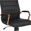 Flash Furniture High Back Leather Swivel Office Chair in Black