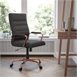 Flash Furniture High Back Leather Swivel Office Chair in Black