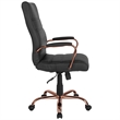 Flash Furniture High Back Leather Swivel Office Chair in Black
