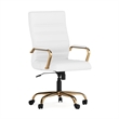 Flash Furniture High Back Leather Swivel Office Chair in White