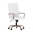 Flash Furniture High Back Leather Swivel Office Chair in White