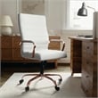 Flash Furniture High Back Leather Swivel Office Chair in White