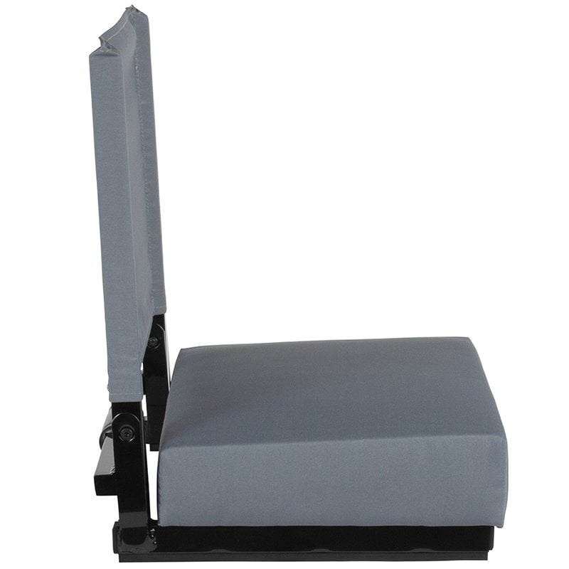 Flash Furniture Grandstand Comfort Seat in Aluminum Frame - Gray