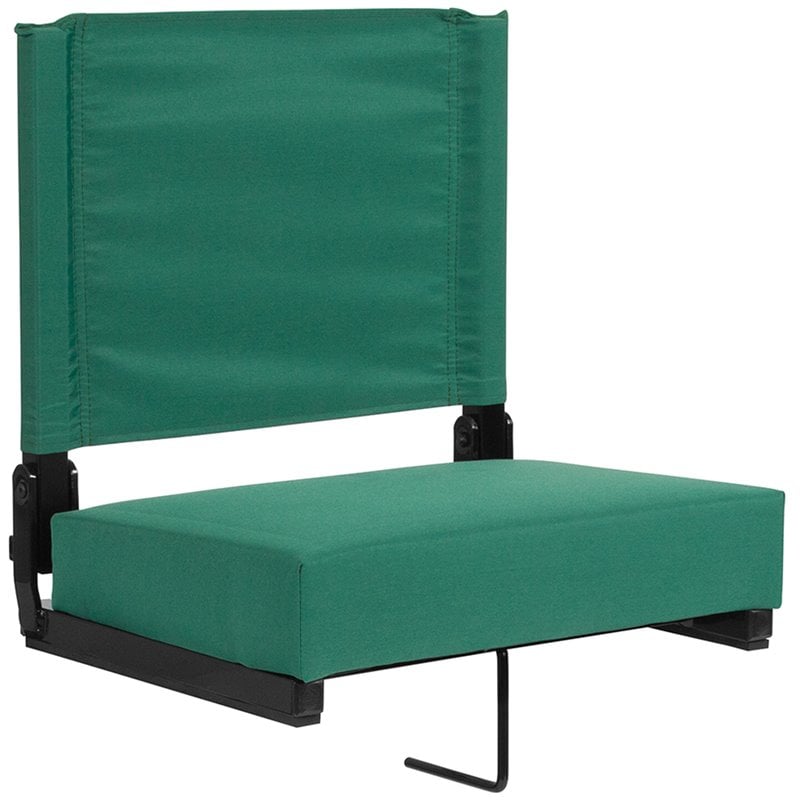 Flash Furniture Grandstand Comfort Seat in Aluminum Frame - Hunter Green