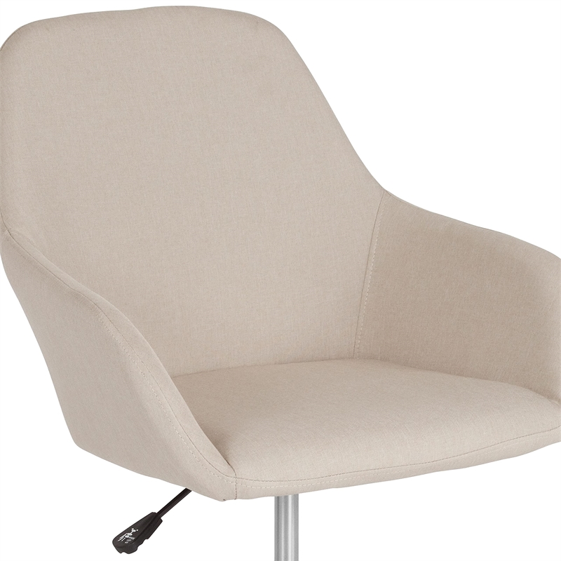 Flash Furniture Cortana Home Mid Back Swivel Office Chair in Beige
