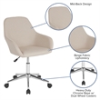 Flash Furniture Cortana Home Mid Back Swivel Office Chair in Beige