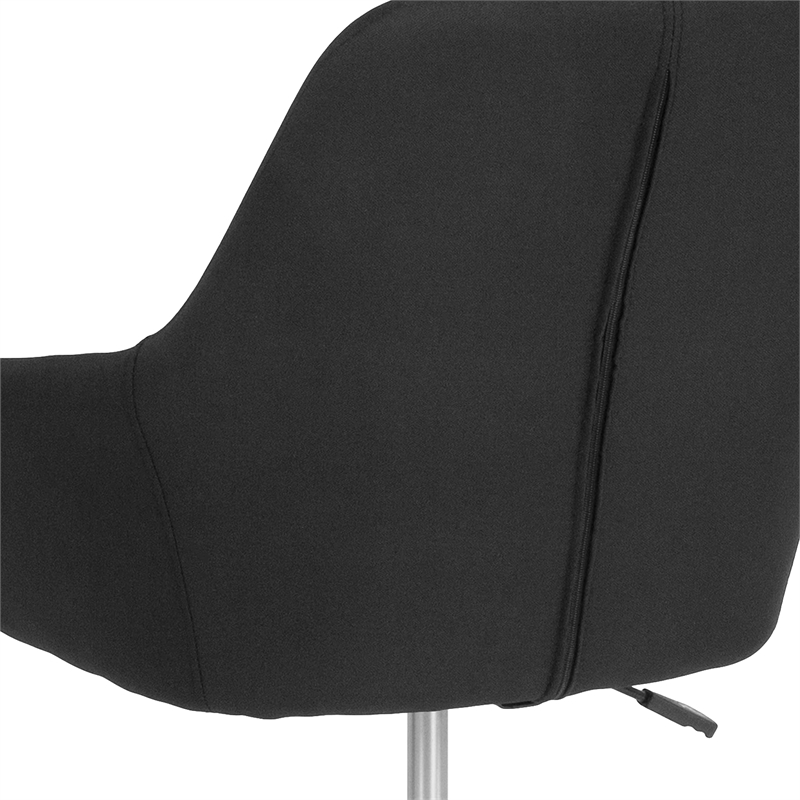 Flash Furniture Cortana Home Mid Back Swivel Office Chair in Black