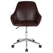 Flash Furniture Cortana Home Mid Back Leather Swivel Office Chair