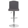 Flash Furniture Bellagio Leather Adjustable Bar Stool in Black