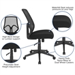 Flash Furniture Salerno High Back Mesh Swivel Office Chair in Black