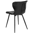 Flash Furniture Bristol Faux Leather Dining Side Chair in Black