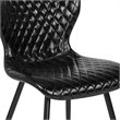 Flash Furniture Bristol Faux Leather Dining Side Chair in Black