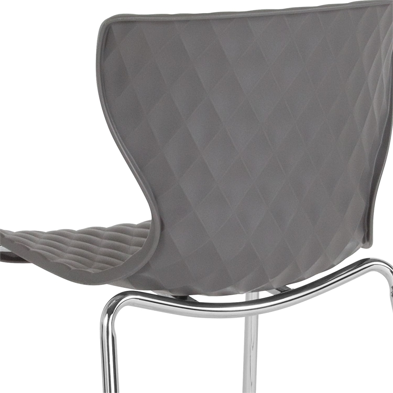 Flash Furniture Lowell Plastic Dining Side Chair Lowell in Gray