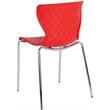 Flash Furniture Lowell Plastic Dining Side Chair Lowell in Red