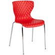 Flash Furniture Lowell Plastic Dining Side Chair Lowell in Red