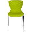 Flash Furniture Lowell Plastic Dining Side Chair in Citrus Green